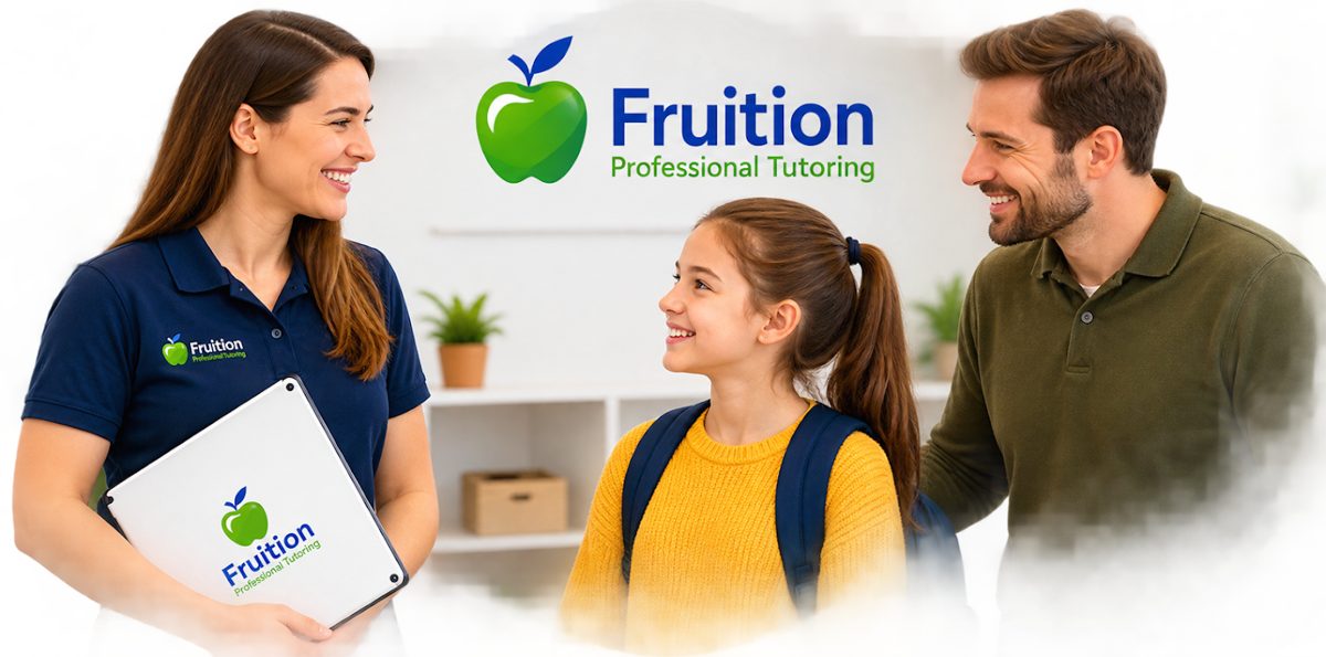 Fruition tutor welcoming a pupil and parent